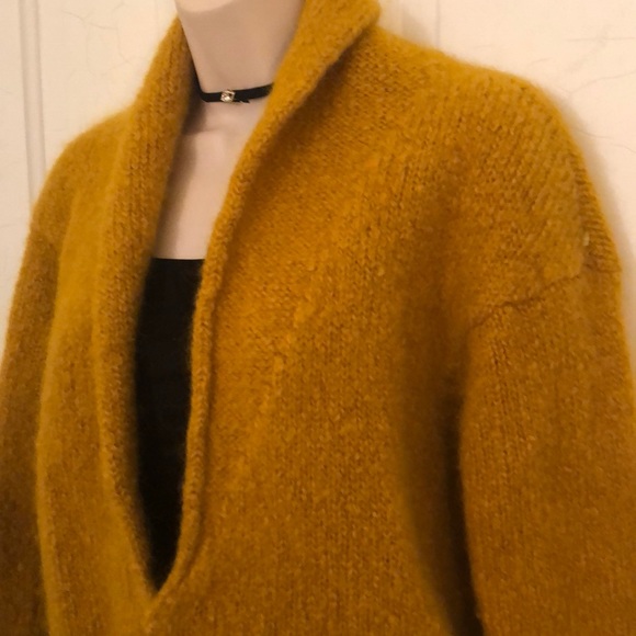 Alpha massimo rebecchi mustard yellow cardigan M - Picture 6 of 9
